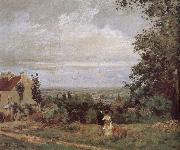 Camille Pissarro Road Vehe peaceful nearby scenery painting